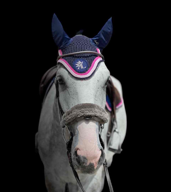 bonnet cheval bleu rose perle fuchsia alexandra ledermann sportswear alsportswear