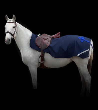couvre reins impermeable cheval bleu brandebourg bleu roi alexandra ledermann sportswear alsportswear