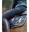 tapis cheval noir satine lisere dore alexandra ledermann sportswear alsportswear