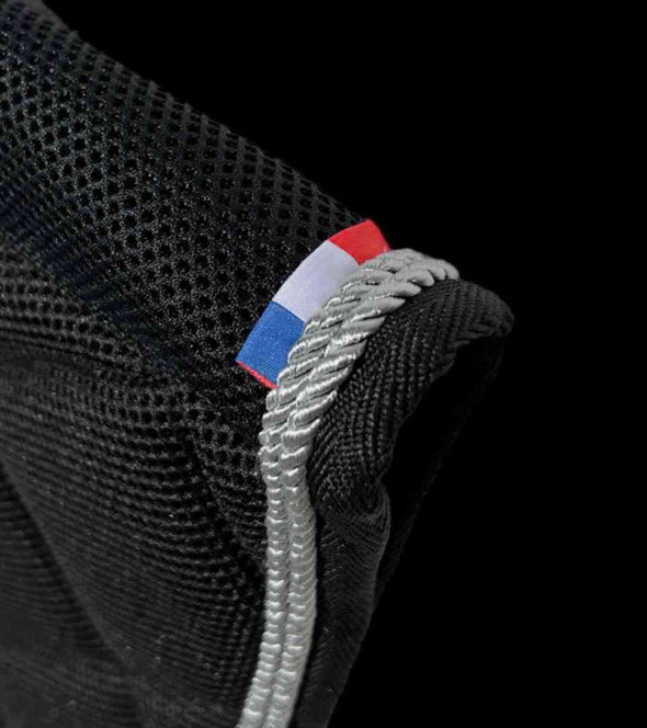 tapis de selle mesh noir cordes silver fabrique en france alexandra ledermann sportswear alsportswear
