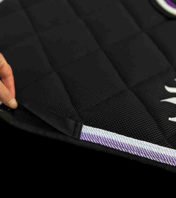 tapis equitation noir mesh cordes lilas blanc alexandra ledermann sportswear alsportswear