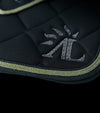 tapis de selle dressage mesh noir kaki paillettes alexandra ledermann sportswear alsportswear