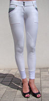 pantalon d'equitation technique capital blanc femme alexandra ledermann sportswear alsportswear
