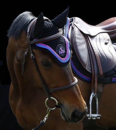 bonnet cheval noir cordes bleu roi violet alexandra ledermann sportswear alsportswear