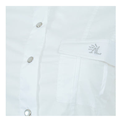 chemise brisbane blanche swarovski alexandra ledermann sportswear alsportswear