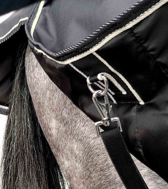 couverture hiver cheval noire beige 400g sangle cuisse alexandra ledermann sportswear alsportswear