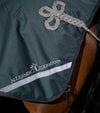 couvre reins vert sapin impermeable polaire brandebourg gris argent alexandra ledermann sportswear alsportswear
