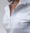 Chemise de concours blanche Jali poche broderie Alexandra Ledermann Sportswear alsportswear
