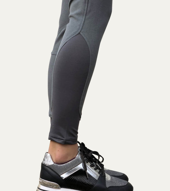 pantalon equitation metalical gris bas jambe lycra alexandra ledermann sportswear alsportswear