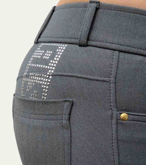 pantalon equitation metalical gris motif metallic alexandra ledermann sportswear alsportswear