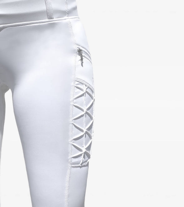 pantalon concours equitation magic vibes blanc alexandra ledermann sportswear alsportswear