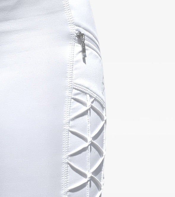 pantalon equitation femme magic vibes blanc poche zip alexandra ledermann sportswear alsportswear