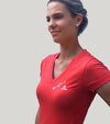 top basic push your limits rouge tee-shirt alexandra ledermann sportswear alsportswear