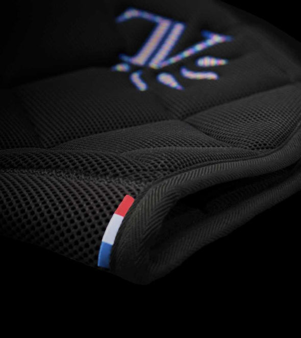 tapis double poney mesh respirant noir rainbow made in france alexandra ledermann sportswear alsportswear