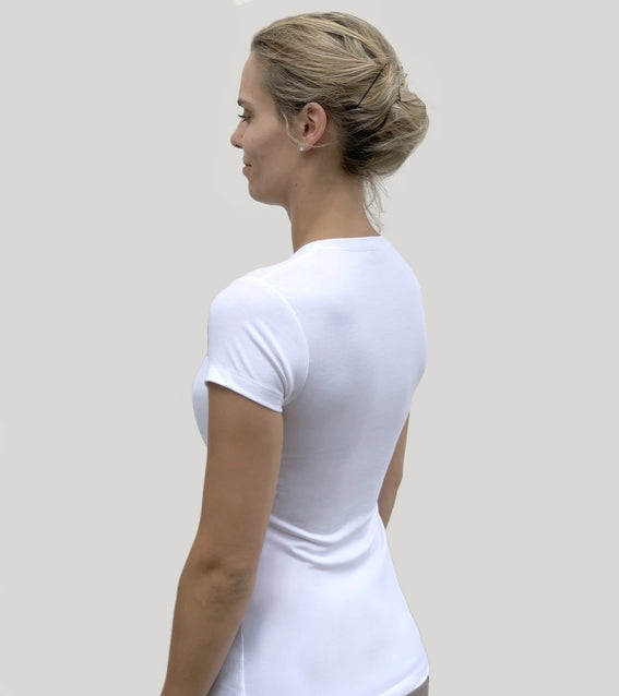 top basic warrior blanc tee-shirt technique femme alexandra ledermann sportswear alsportswear