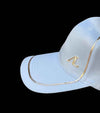 casquette clear round blanche liseret or alexandra ledermann sportswear alsportswear