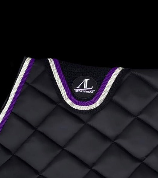 tapis noir cordes violet et blanc recto alexandra ledermann sportswear al sportswear