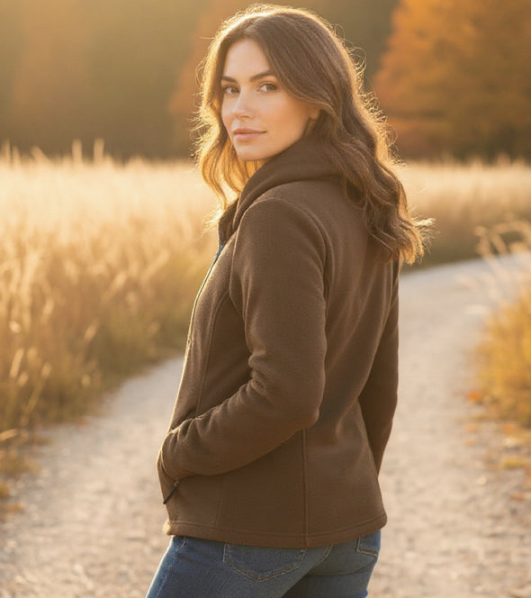 Veste Polaire Femme Smooth Marron Choco