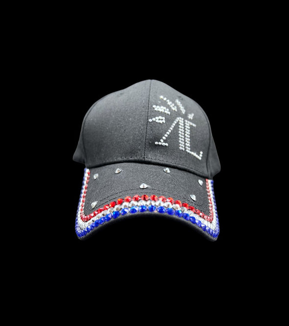 casquette Olympiades strass bleu blanc rouge base noire femme alexandra ledermann sportswear alsportswear