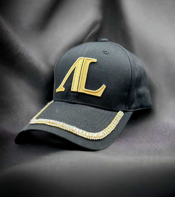 casquette strass noire dore bling bling bang alexandra ledermann sportswear alsportswear