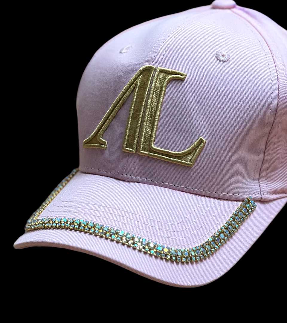 Casquette De Baseball Rose Avec Strass 