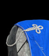 couvre reins bleu roi silver polaire monoquartier alexandra ledermann sportswear alsportswear