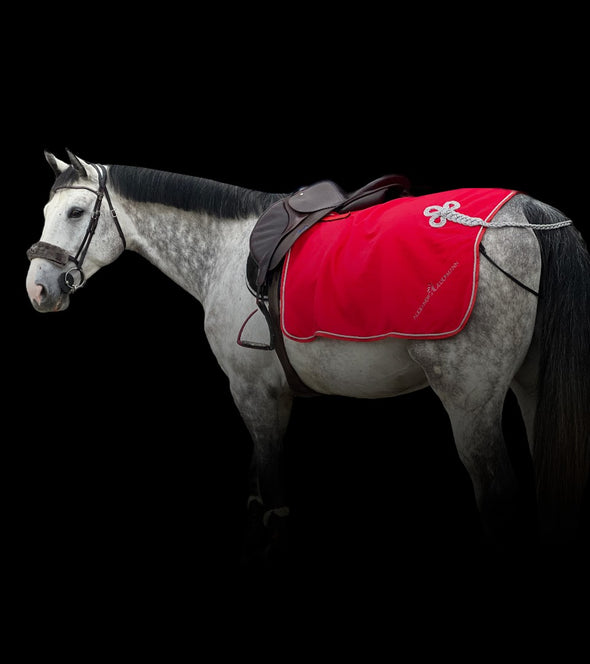 couvre reins cheval rouge polaire monoquartier alexandra ledermann sportswear alsportswear