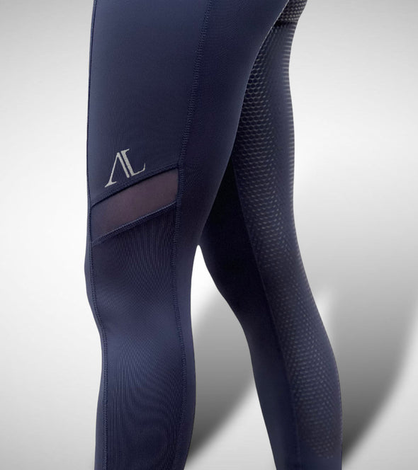 pantalon equitation full grip light vibes bleu marine alexandra ledermann sportswear alsportswear