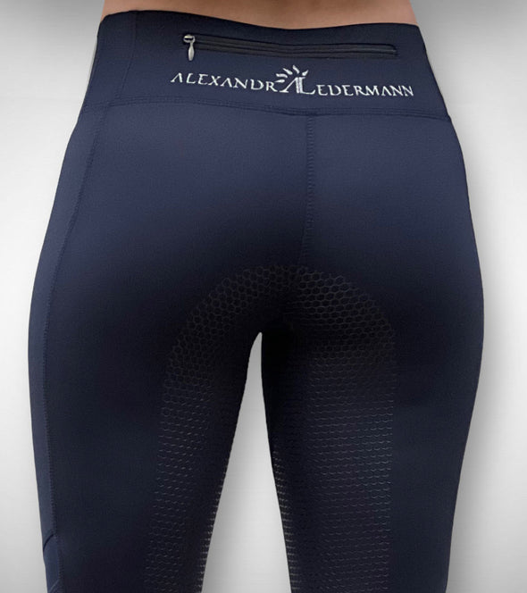 pantalon equitation poche telephone light vibes bleu marine alexandra ledermann sportswear ALSportswear