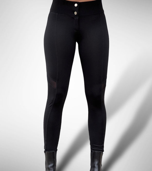 pantalon equitation noir léger light vibes noir alexandra ledermann sportswear alsportswear