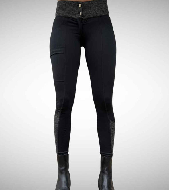 pantalon equitation leger noir gris yolo vibes alexandra ledermann sportswear alsportswear