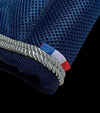 tapis de selle mesh bleu silver fabrique en france alexandra ledermann sportswear alsportswear