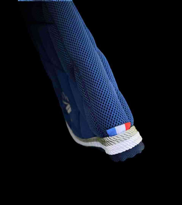 tapis de selle original bleu mesh cordes silver blanc alexandra ledermann sportswear alsportswear
