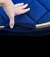tapis mesh bleu cordes or caramel alexandra ledermann sportswear alsportswear