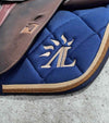 tapis de selle bleu mesh cordes or caramel alexandra ledermann sportswear alsportswear
