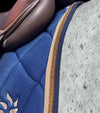 tapis cheval bleu cordes or caramel mesh alexandra ledermann sportswear alsportswear