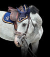 bonnet cheval bleu cordes or caramel alexandra ledermann sportswear alsportswear