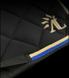 tapis de selle noir mesh cordes or bleu roi alexandra ledermann sportswear alsportswear