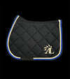 tapis mesh cheval noir cordes or bleu roi cheval alexandra ledermann sportswear alsportswear