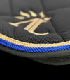 tapis de selle original noir cordes bleu roi or mesh alexandra ledermann sportswear alsportswear