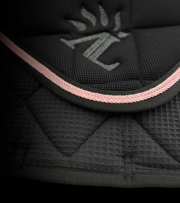 tapis de selle mesh noir cordes rose paillettes alexandra ledermann sportswear alsportswear