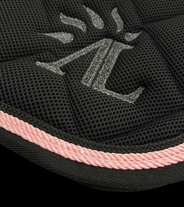 tapis mesh noir cordes rose paillettes alexandra ledermann sportswear alsportswear
