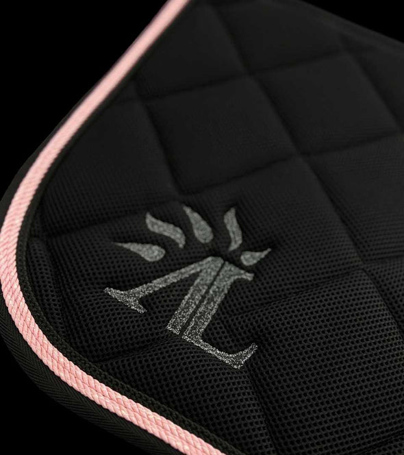 tapis de selle mesh cordes rose paillettes alexandra ledermann sportswear alsportswear