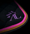 tapis cheval mesh noir cordes rose fuchsia caramel logo glossy alexandra ledermann sportswear alsportswear