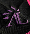 tapis de selle mesh noir rose fuchsia caramel logo glossy alexandra ledermann sportswear alsportswear