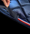 tapis de selle bleu marine satin cordes bleu blanc rouge alexandra ledermann sportswear alsportswear