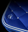 Tapis ergonomique bleu roi velours et diamants marque Alexandra Ledermann Sportswear ALSportswear