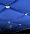 Tapis ergonomique bleu roi velours et diamants marque Alexandra Ledermann Sportswear ALSportswear