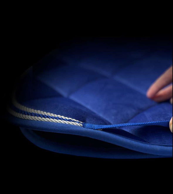 Tapis ergonomique bleu roi velours et diamants marque Alexandra Ledermann Sportswear ALSportswear