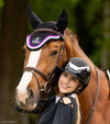 bonnet cheval noir violet alexandra ledermann sportswear alsportswear